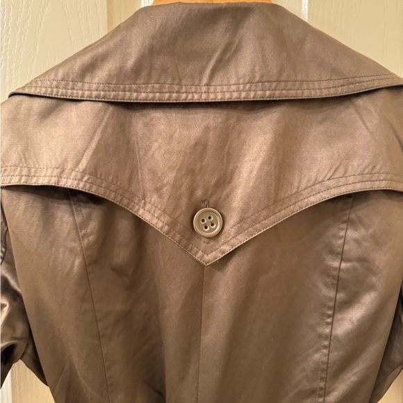 Chocolate brown Bebe trench coat.  Size M. - Picture 2 of 7